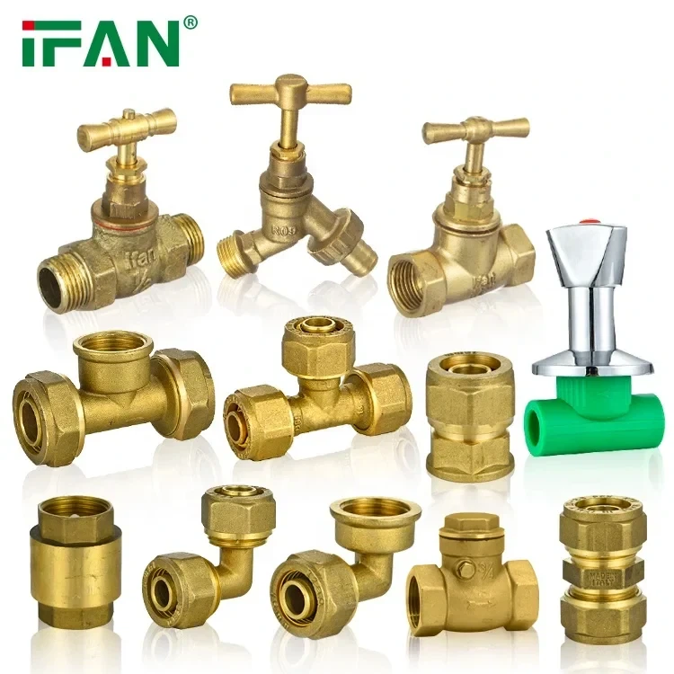 Plumbing Materials 16-32mm PEX Brass Compression Fittings