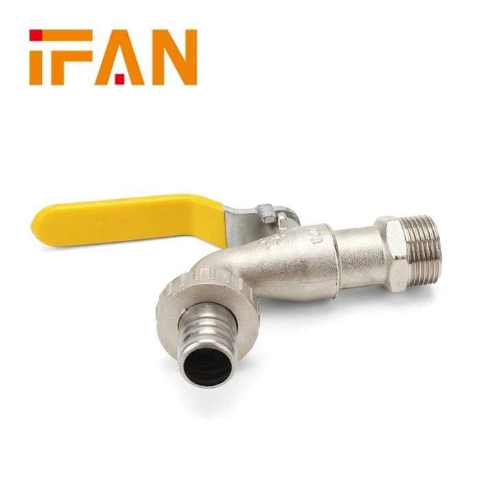 Yellow Handle Gas Brass Bibcock